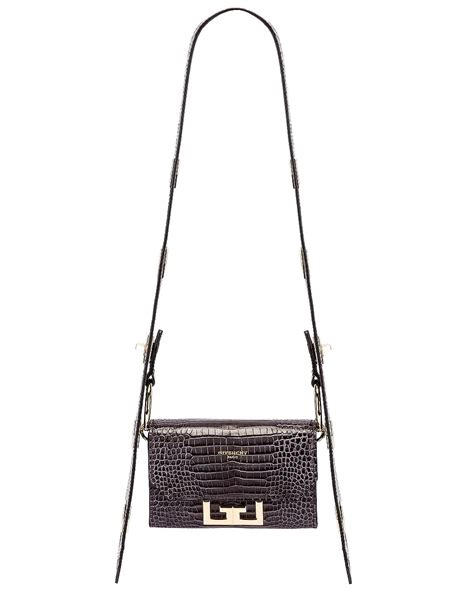 Givenchy Nano Eden Crocodile Embossed Leather Bag in Storm 